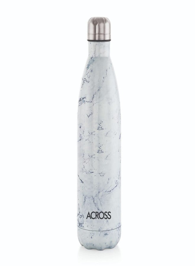 Across Cola 750 Marble Double Wall Hot and Cold Vacuum Insulated Flask Stainless Steel Water Bottle, 750 ml, Marble - Image 1